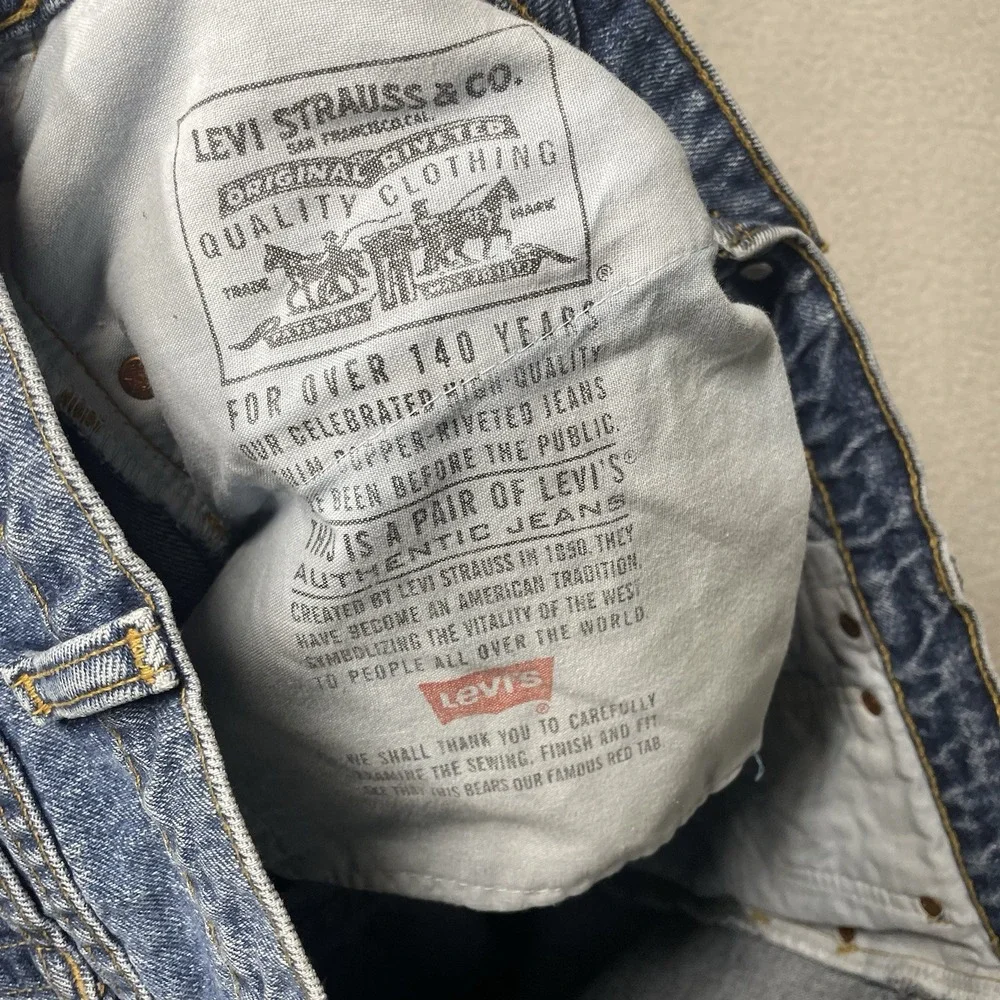Vintage Levis 550 Jeans Mens 42x30 Blue Relaxed Taper Denim Pants VTG 80s 90s